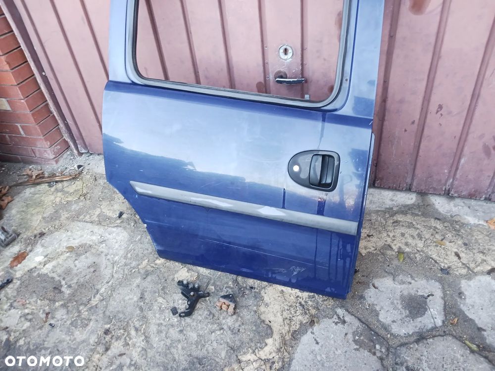Drzwi przesuwne Opel Combo C 01-11 prawe kolor lakier Y269 niebieskie granatowe klamka zamek bez szyby - 3