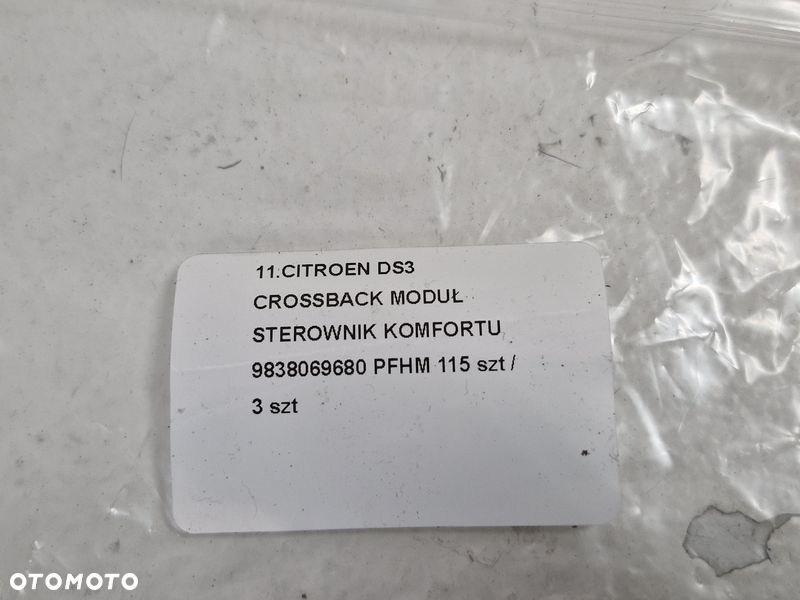 CITROEN DS3 CROSSBACK MODUŁ STEROWNIK KOMFORTU 9838069680 PFHM - 4