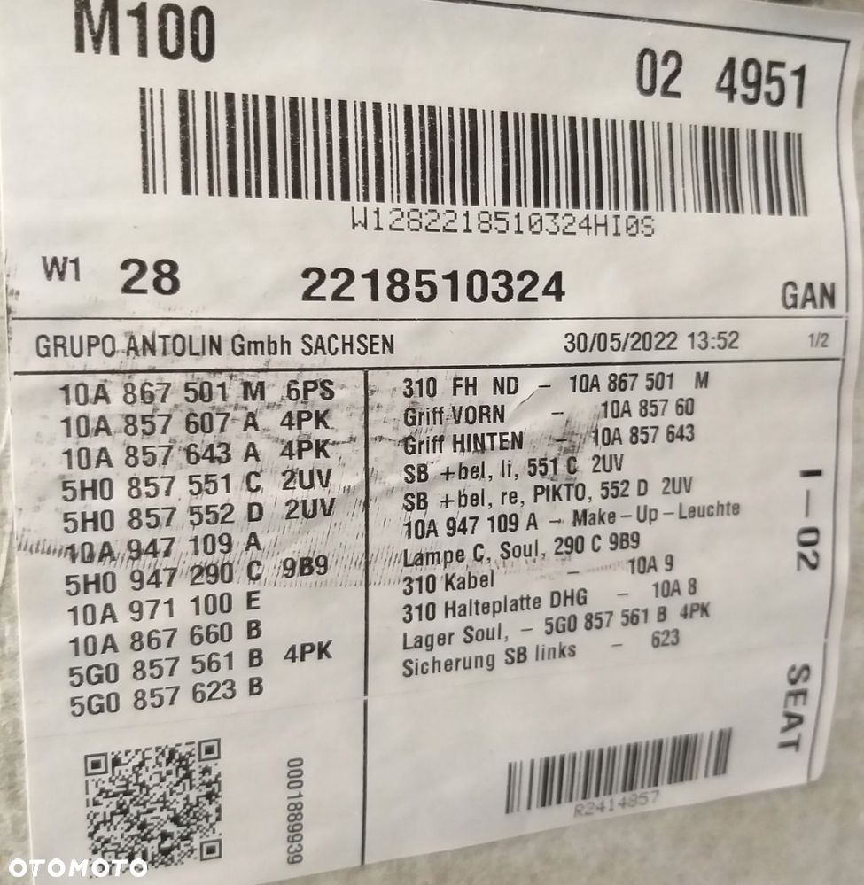 Podsufitka Czarna SOUL Cupra BORN - 4