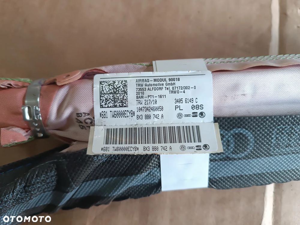 KURTYNA PRAWA PODUSZKA AIRBAG AUDI A1 8X - 2