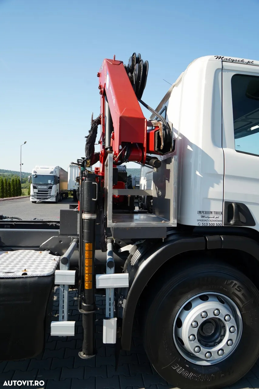 Scania P 280 / 4X2 / CILINDRU BASCUNĂ / + HMF 635 HDS / CAPACITATE DE RIDICARE 1.500 KG / EXTENSIE MAXIMĂ 7 M / RADIOCOMANDĂ / EURO 6 - 19