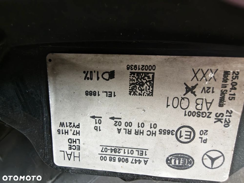 Lampa lewy przód Mercedes V-KLASA VITO  A4479065800 - 4