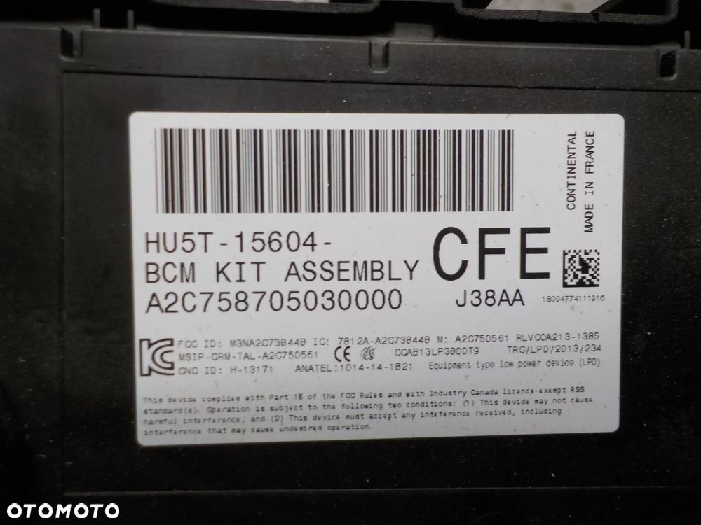 FORD MONDEO MK5 SKRZYNKA BEZPIECZNIKÓW BCM HU5T-15604-CFE - 3