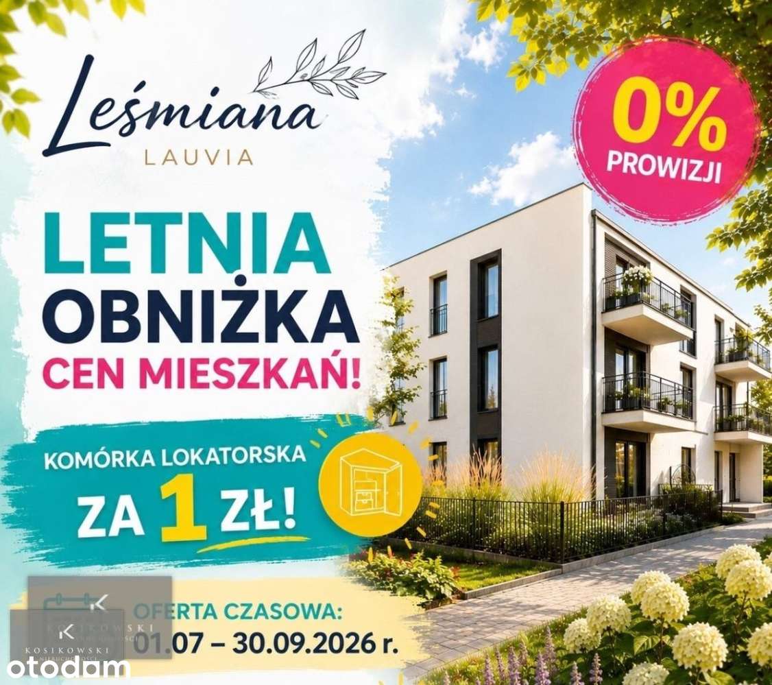 Nowe 2 pokojowe mieszkanie na I piętrze - Lauvia!
