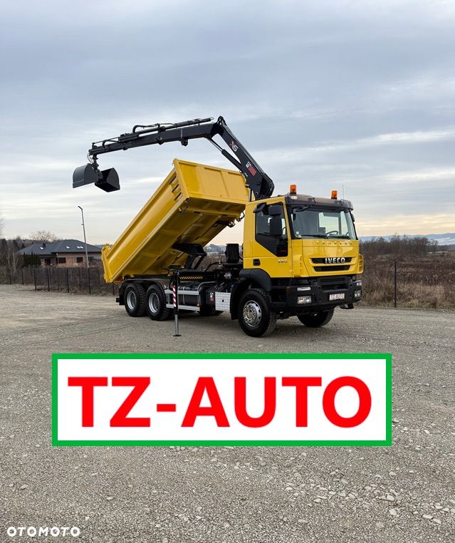 Iveco TRAKKER 360 HDS HIAB 122 B-2  WYWROTKA 5.20M + BORMATIC RETARDER 6x4 stan BDB - 1