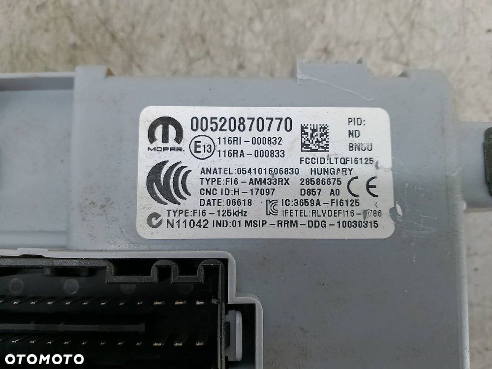 MODUŁ BSI FIAT FIORINO IV 00520870770 054101606830 1.4 8V - 3