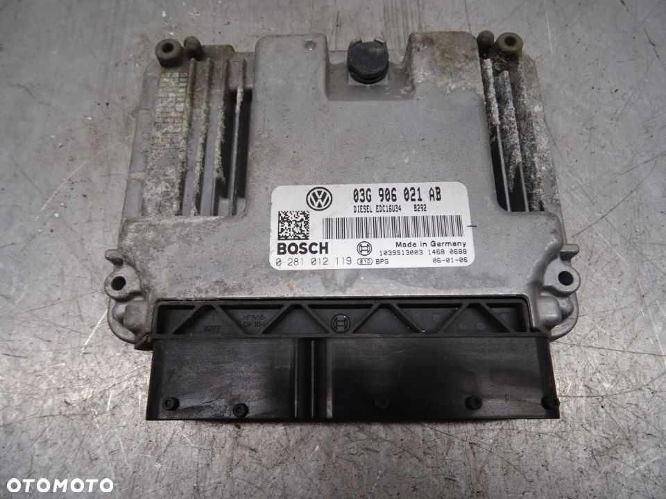 VW PASSAT B6 05-09 2.0TDI KOMPUTER STEROWNIK SILNIKA 03G906021AB - 1