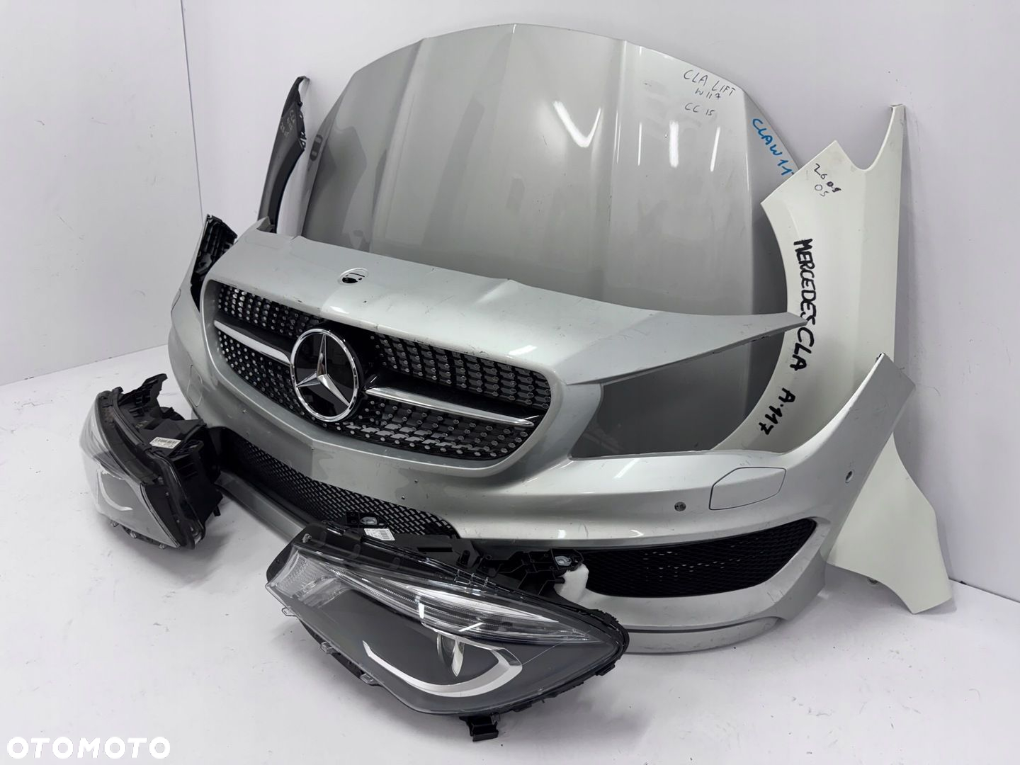 PRZÓD DO MERCEDES CLA C117 W117 A117 MASKA BŁOTNIKI ZDERZAK AMG LAMPY - 3
