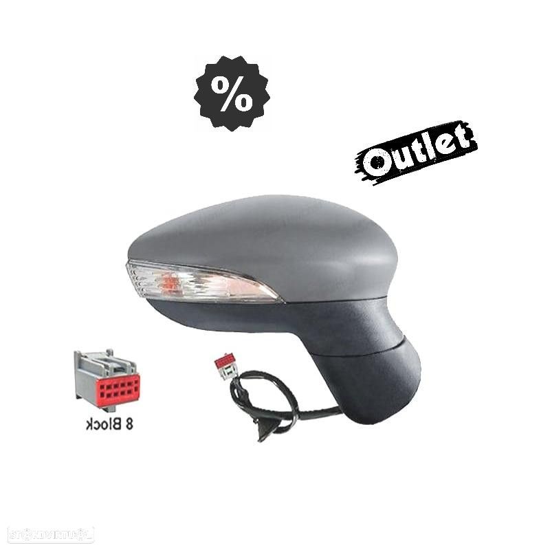 E010887P1 ESPELHO COMPLETO DIREITO FORD FIESTA 08-12 - 1