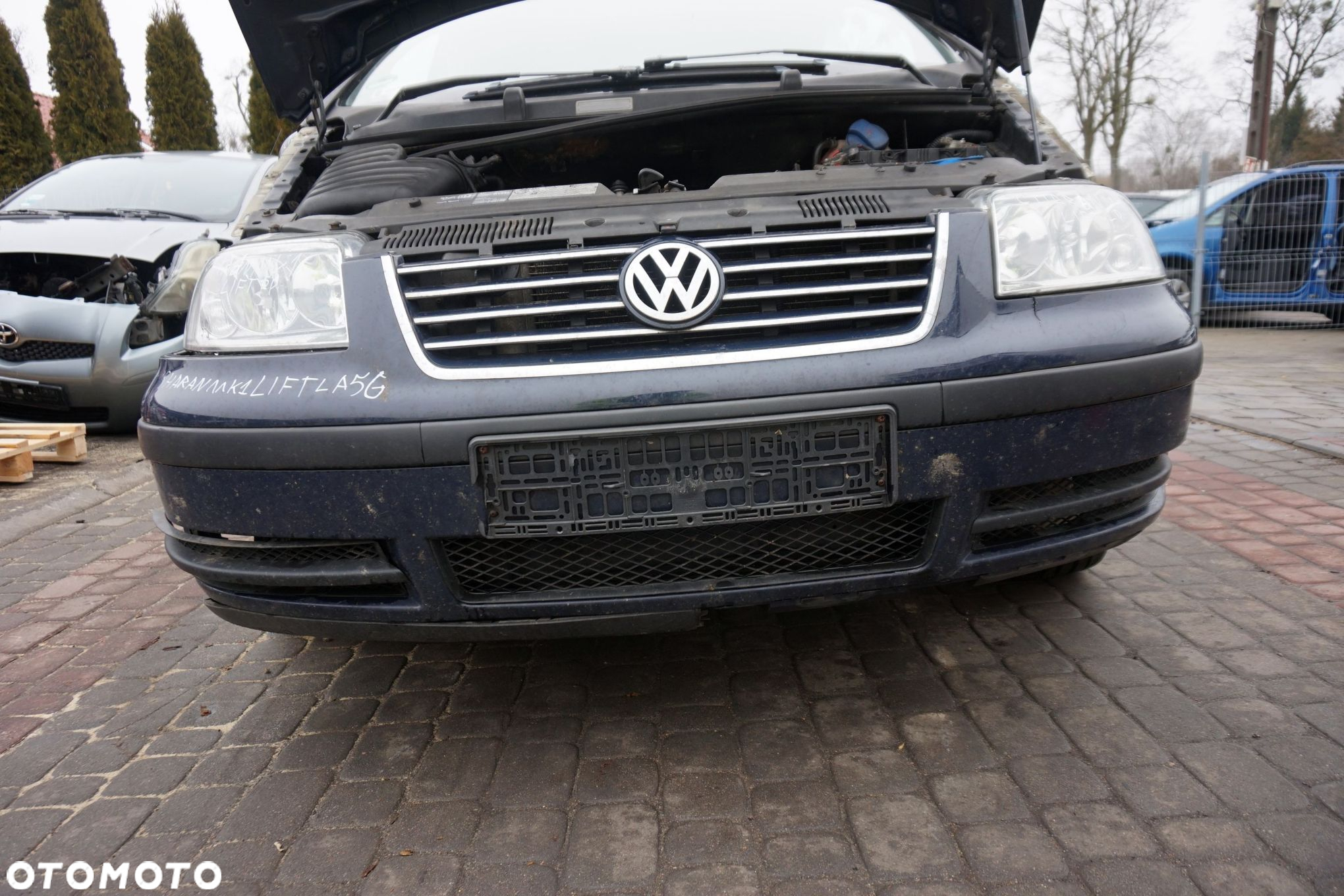 MASKA ZDERZAK BŁOTNIKI LAMPY SHARAN I MK1 LIFT 7M9 LA5G  VOLKSWAGEN 2000-2010 GRANATOWY PRZÓD KOMPLETNY - 3