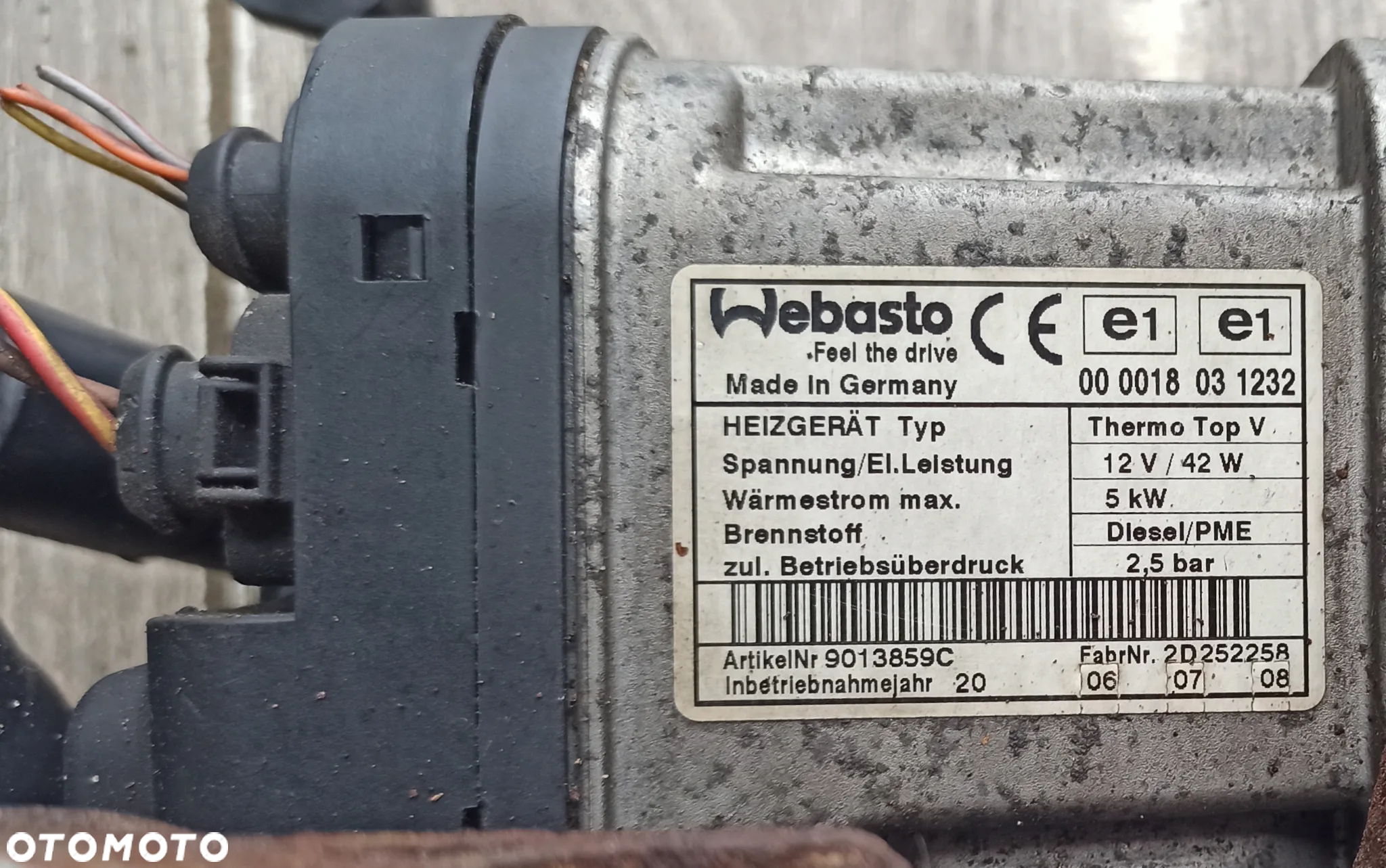 WEBASTO OGRZEWANIE POSTOJOWE VW PASSAT B6 3C0815005N - 5