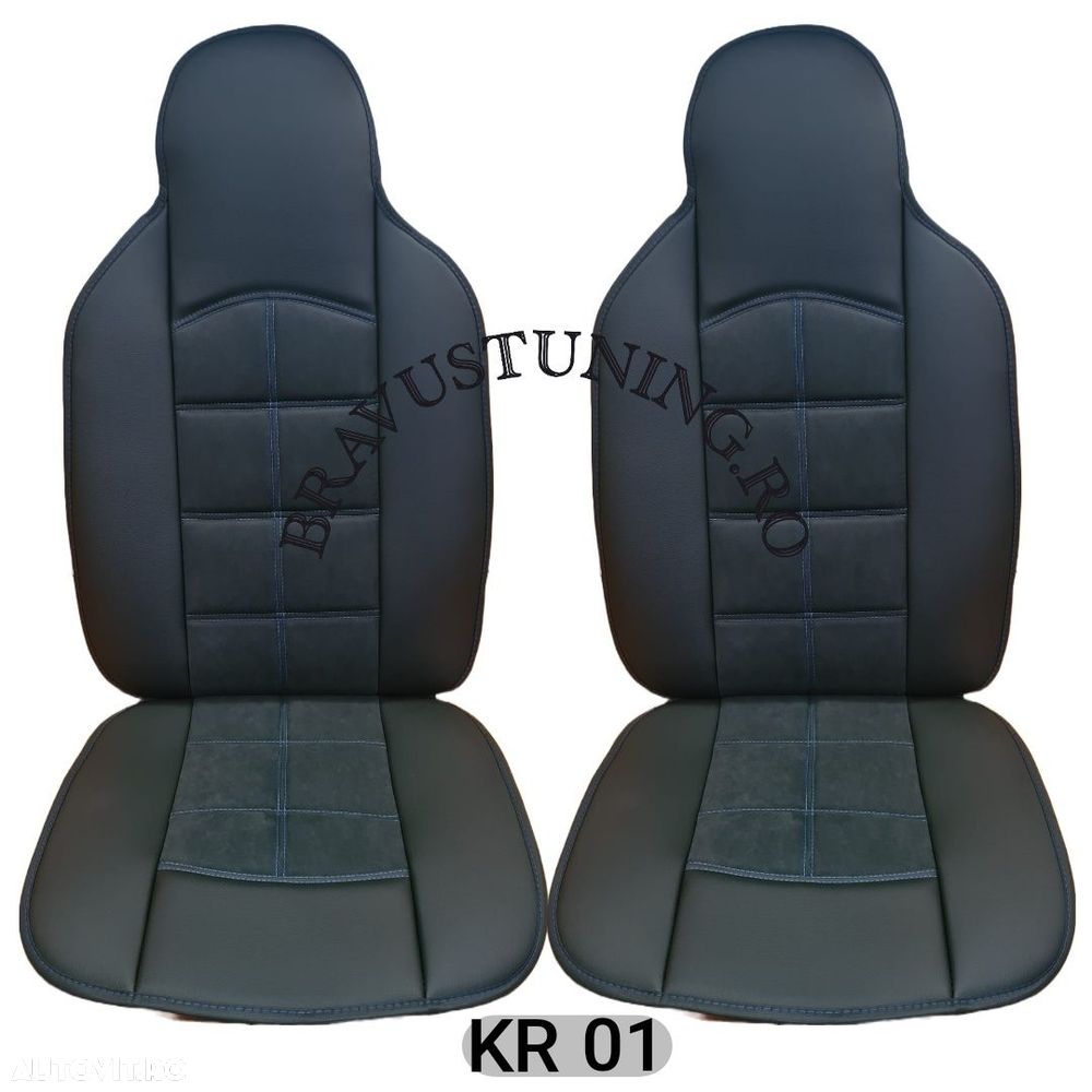 Huse spatar/sezut 2buc/set Material tip Alcantara + Piele ecologica - 2