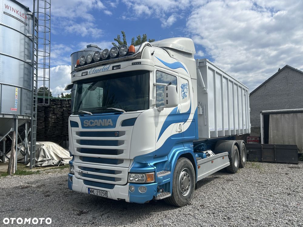 Scania R480 6x4 2014 hakowiec do zboza złomu trocin hak - 1