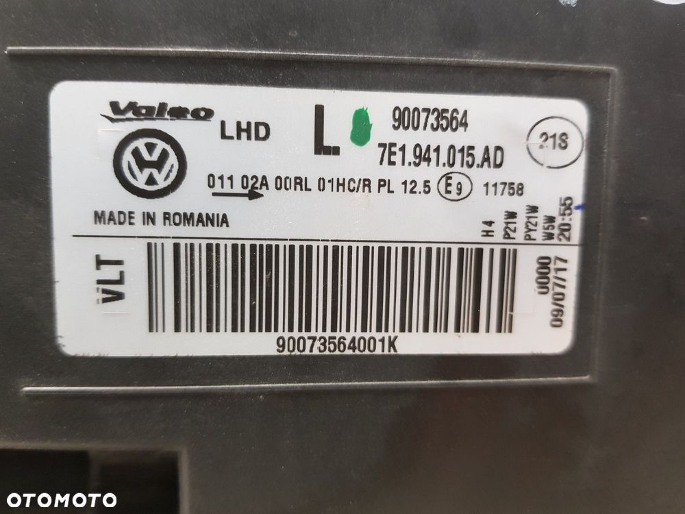 VW T6 15-20 LAMPA LEWA PRZEDNIA PRZÓD REFLEKTOR EUROPA 7E1941015AD - 7