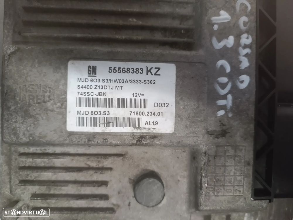 UNIDADE / CENTRALINA DO MOTOR OPEL CORSA D 06-09 55568683 KZ MJD603.S3 - 3