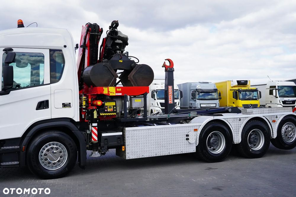 Scania G 410 / E 6 / 8 X 4 / HDS + HAKOWIEC / TRIDEM / CNG / RETARDER / FASSI F 215 - 36
