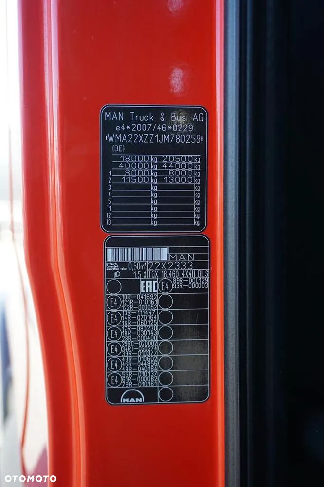 MAN TGX / 18.460 / EURO 6 / ACC / 4 X 4 / XLX / HYDRAULIKA - 11