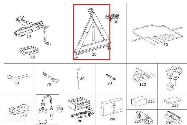 MERCEDES E-KLASA W211 W212 CLS W204 Trojkat ostrzegawczy OE - 2