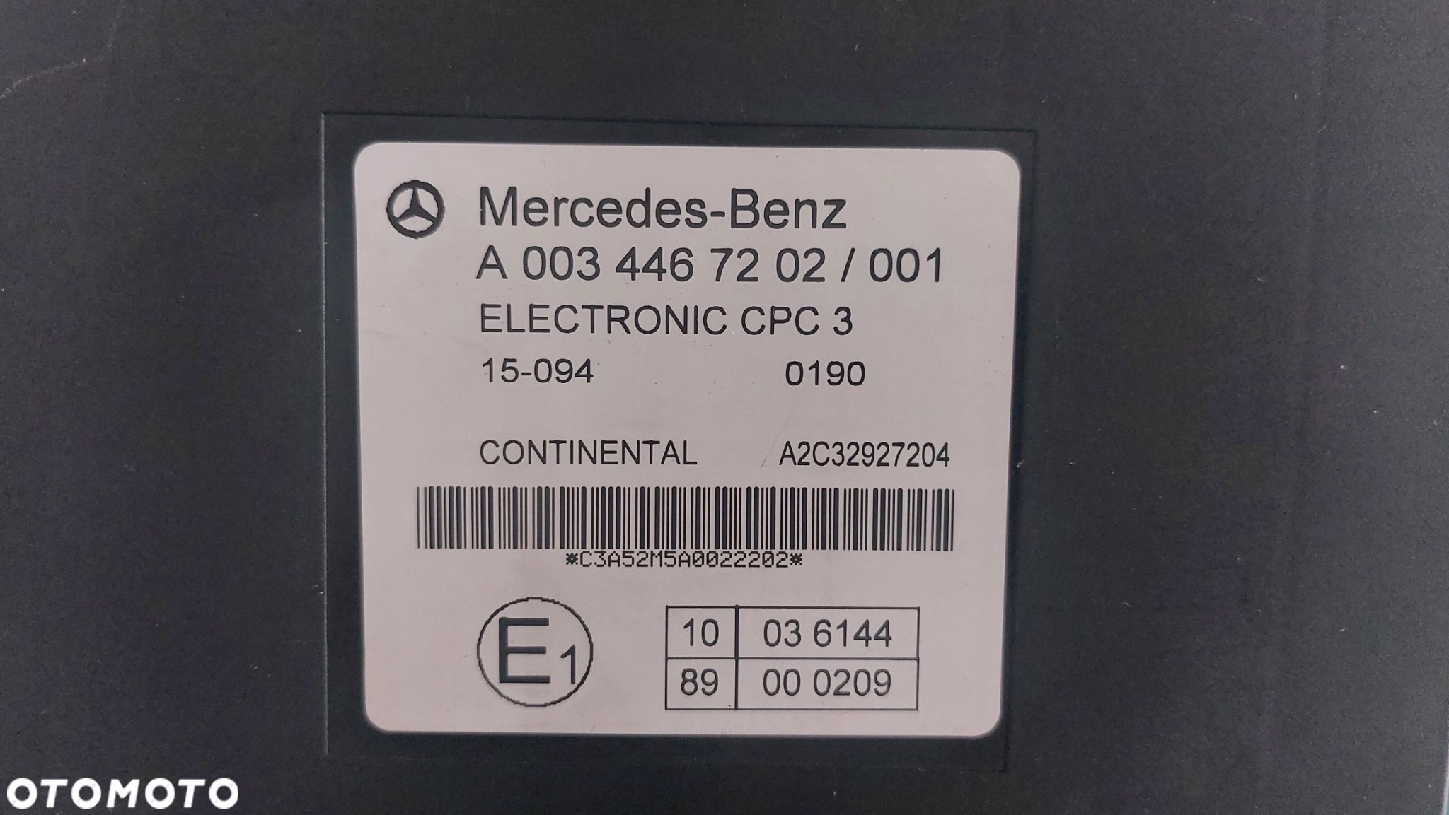 MERCEDES ACTROS MP4 STEROWNIK KASETA CPC3 A003 446 72 02 - 2