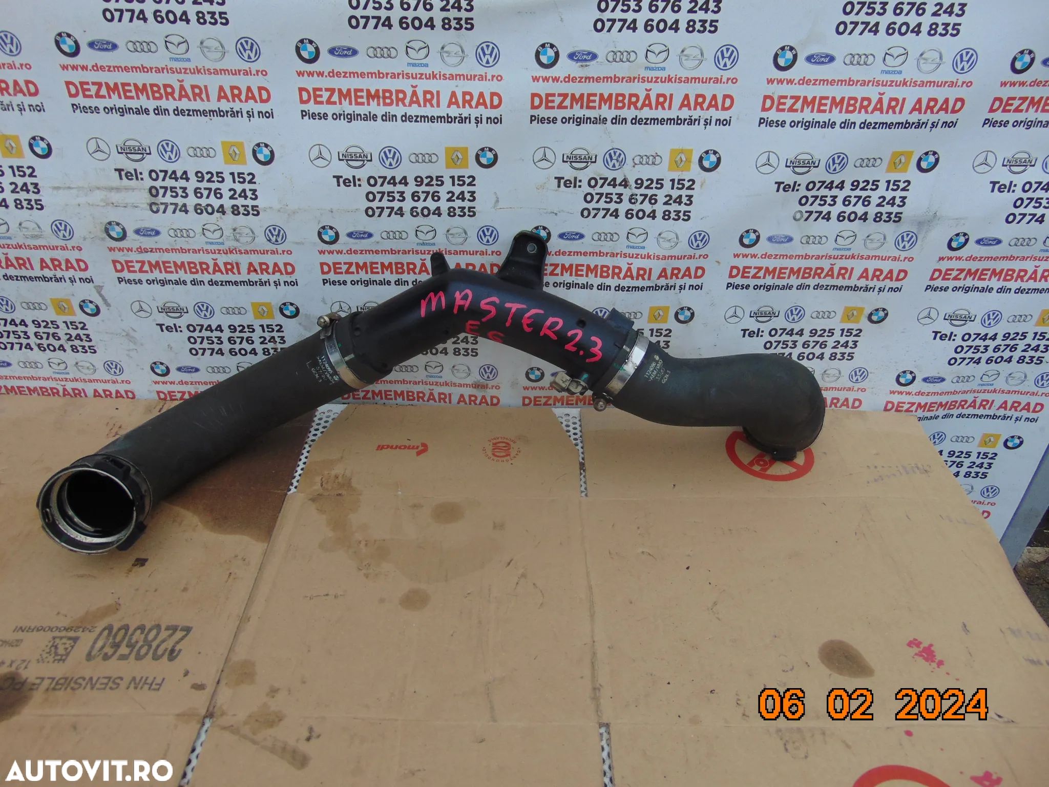 Conducta intercooler Renault master 2.3 opel movano nissan nv400 furtun intercooler cod 1124095 144688199r - 1