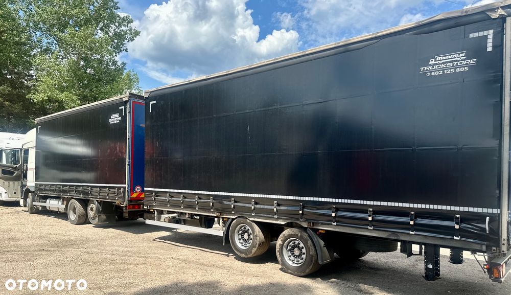 DAF XF 105.460 SSC 6x2 MANUAL RETARDER ZABUDOWA FIRANKA DŁ:7.40m NOWA PLANDEKA!!! LODÓWKA 2xALUTANK OS PODNOSZONA + PRZYCZEPA HIPOCAR TANDEM ZABUDOWA ALUMINIOWA FIRANKA DŁ:8.20m NOWA PLANDEKA!!! OSIE SAF OS PODNOSZONA NOWE TACHO!!! ZESTAW PRZESTRZENNY 120m3 2007r EURO 6 ŁADNY - 5