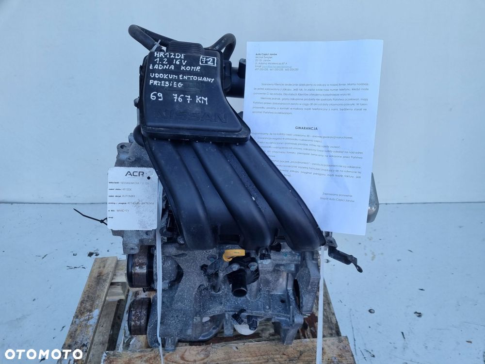 SILNIK Nissan Micra IV K13 1.2 16V 80KM serwisowany 69tyś HR12 HR12DE - 1