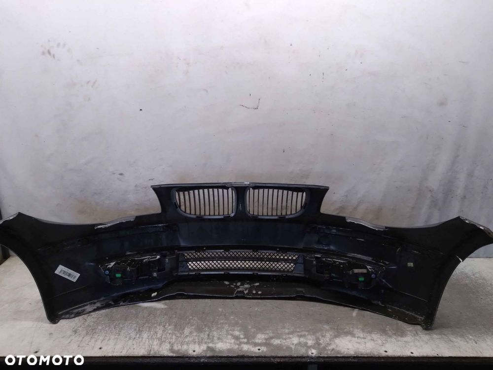 ^ ZDERZAK PRZÓD PRZEDNI BMW E87 LIFT FL SERIA 1 BLUE WATER BŁĘKITNY PDC CZUJNIKI HALOGENY - 7