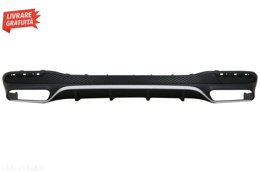 Difuzor Bara Spate cu Ornamente Evacuare Mercedes GLS X166 Facelift (09.2015-2019)- livrare gratuita - 2