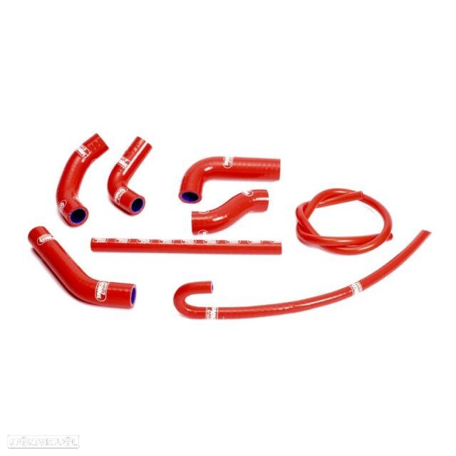kit tubos radiador samco honda xr 650 r 00 - 07 vermelho - 1
