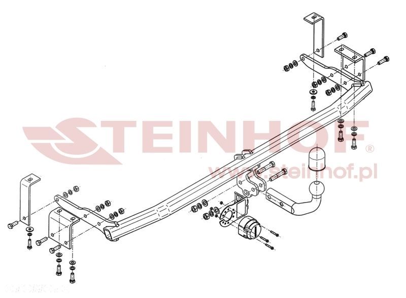 Hak Holowniczy + MODUŁ 7PIN do Mercedes-Benz W415 Citan od 2013 - 2