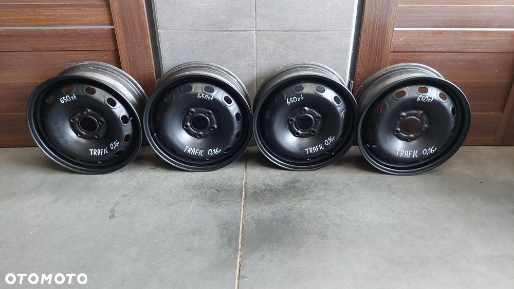 FELGI STALOWE RENAULT TRAFIC III 6JX16 ET50 16 CALI KOMPLET - 1