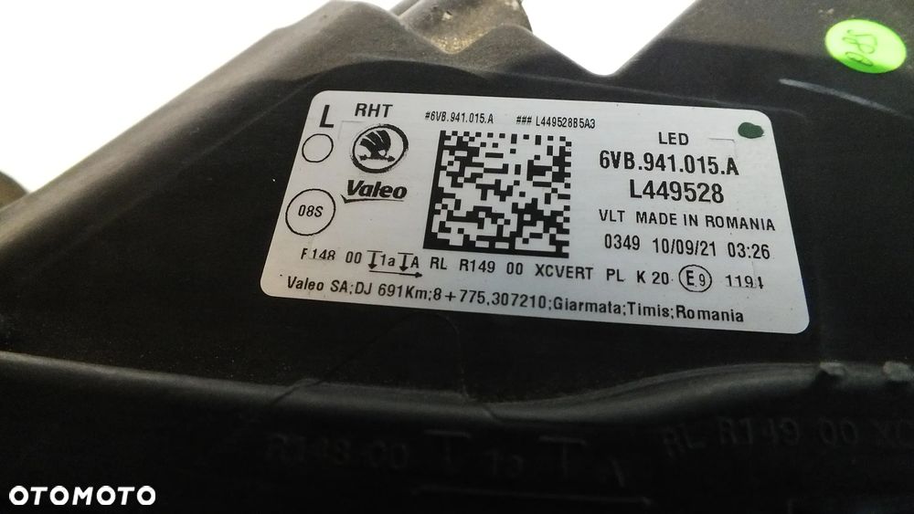 Lampa przednia lewa Skoda Fabia IV 6vb 941015A - 7