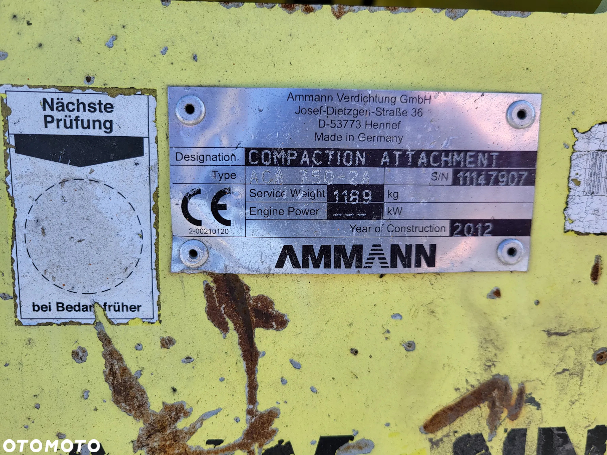 Bomag Ammann Zagęszczarka płyta wibracyjna hydrauliczna obrotowa - 5
