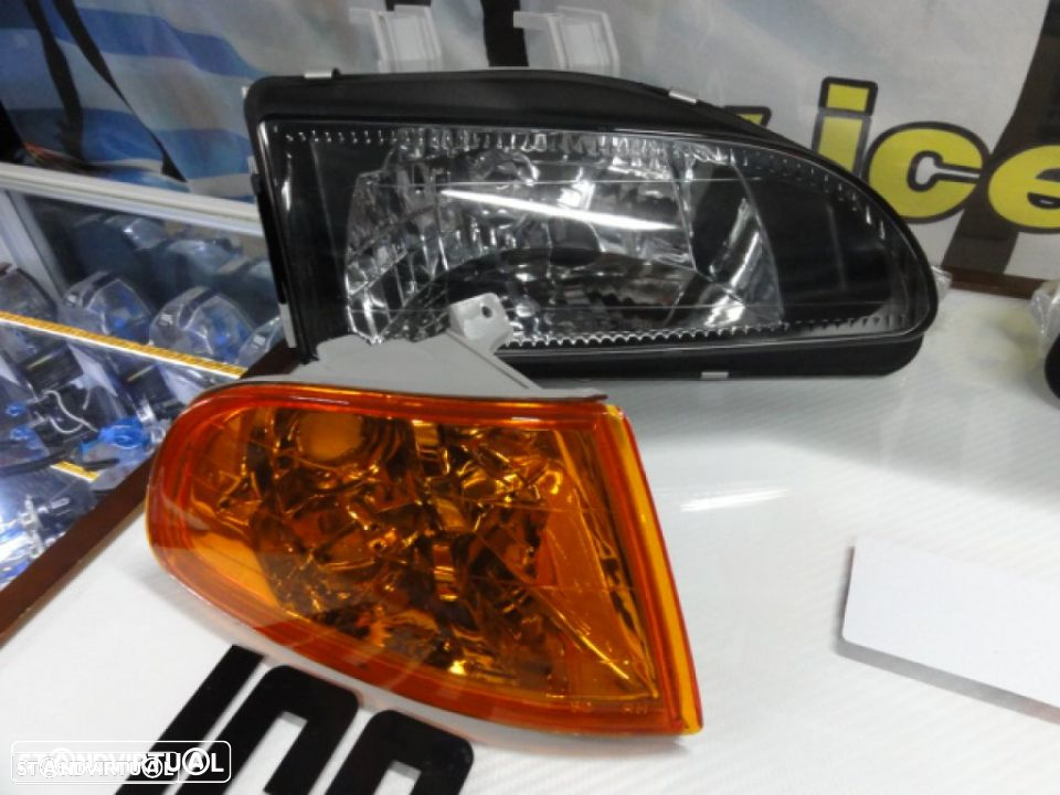 Farois frontais com luz branca 5000k Honda civic 92-95 JDM+piscas frontais eurolook 2, 3 portas  EG3 EG4 EG5 EG6 EJ1 EJ2 - 7