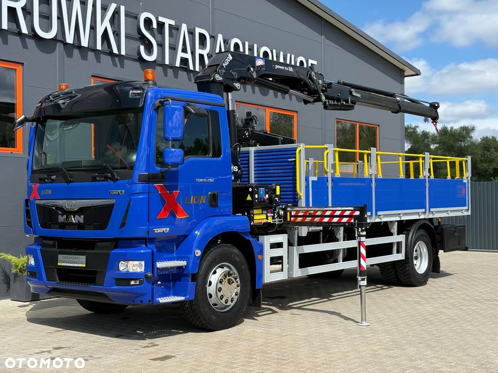 MAN TGM TGL TGS 18.250 E6 //skrzyniowy z HDS // 4x2 // żuraw HMF 1420 K2 HDS dzwig kran crane budowlanka - 10