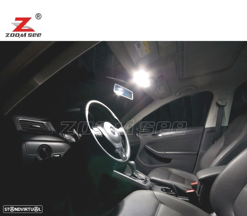 KIT COMPLETO DE 13 LÂMPADAS LED INTERIOR PARA VOLKSWAGEN VW JETTA 6 MK6 MK VI SPORTWAGEN 2010-2014 - 4