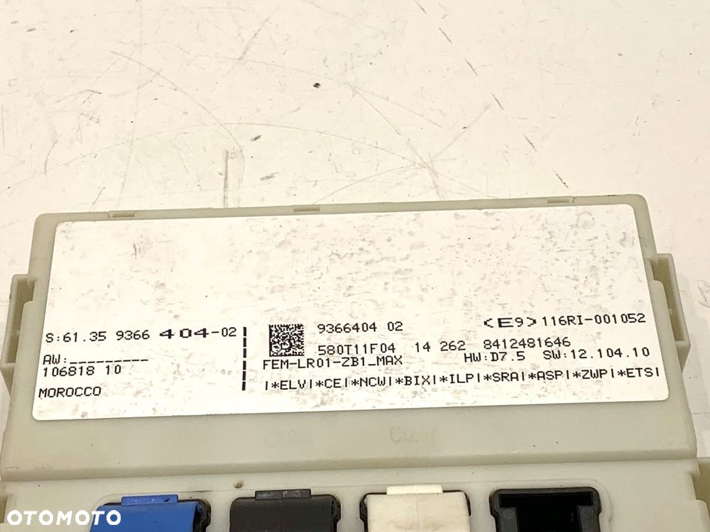 MODUŁ FEM  BMW 3 (F30, F80) 2011 - 2018 320 d 120 kW [163 KM] olej napędowy 2011 - 2018 9366404 - 4