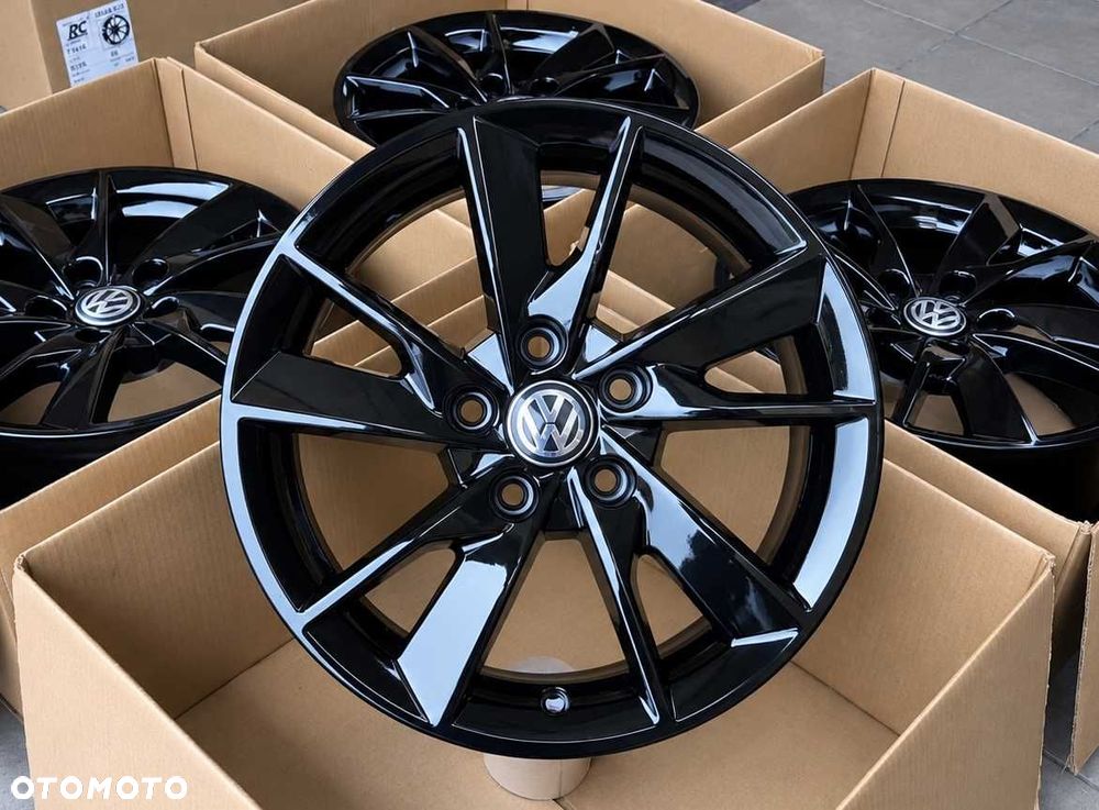 Alufelgi 16 5x112 VW Golf Passat Tiguan Jetta Touran Caddy T-Roc Nowe Oryginalne Czarne ! 740#