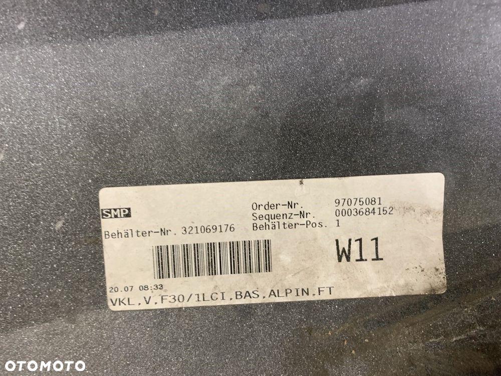 ŁADNY NIEUSZKODZONY ZDERZAK PRZEDNI PRZÓD BMW 3 LCI F31 F30 15-20 BEZ PDC ALPINEWEISS - 10