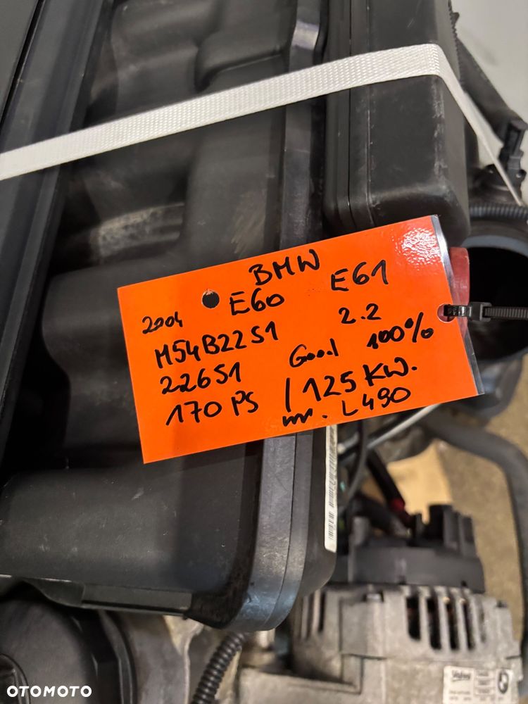 Silnik komplt BMW 2.2  520i 100% ok e60 e61 226s1 m54b22s1 170 koni - 12