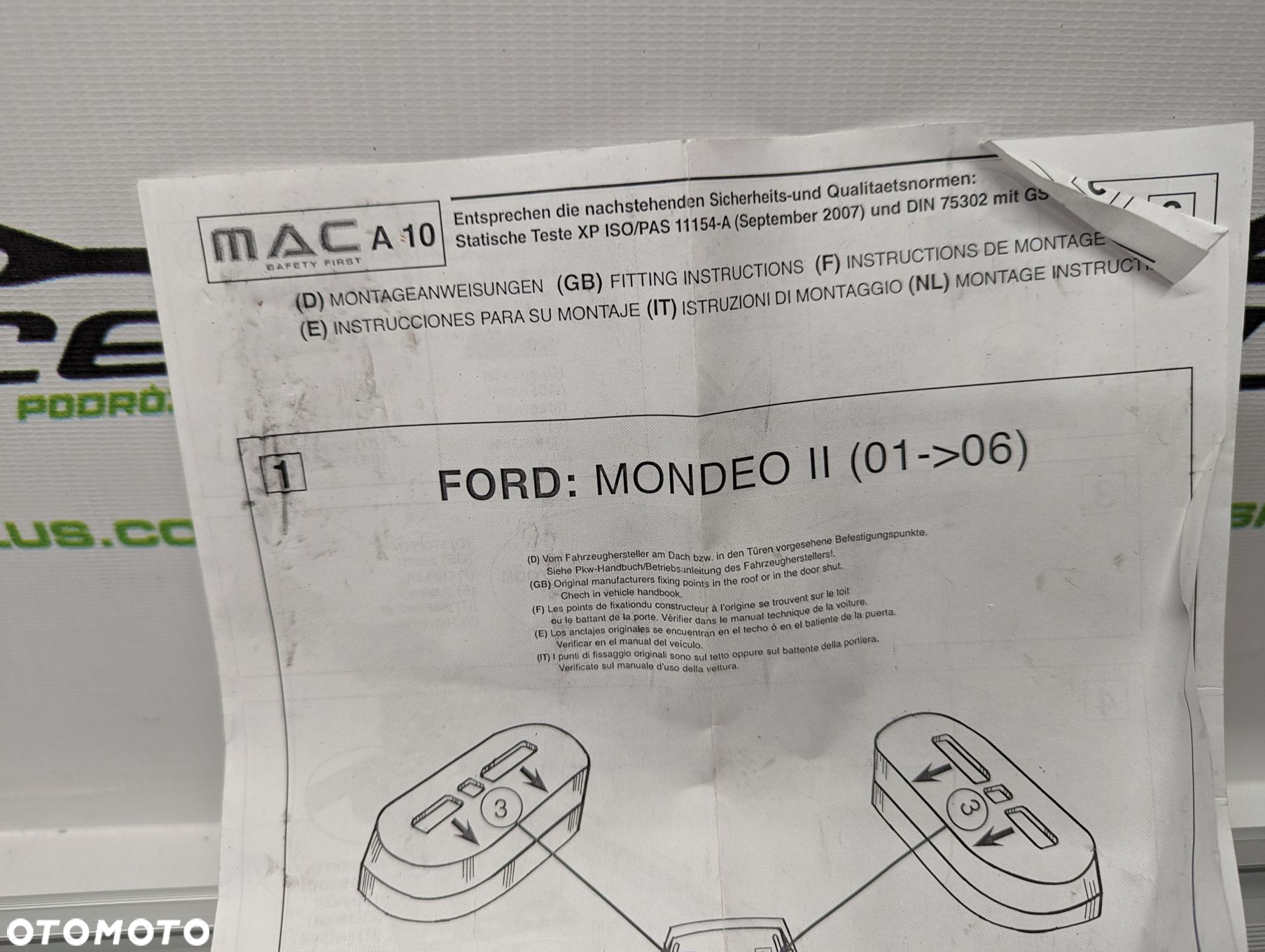 Bagażnik dachowy bazowy MAC A10 Ford Mondeo - 6