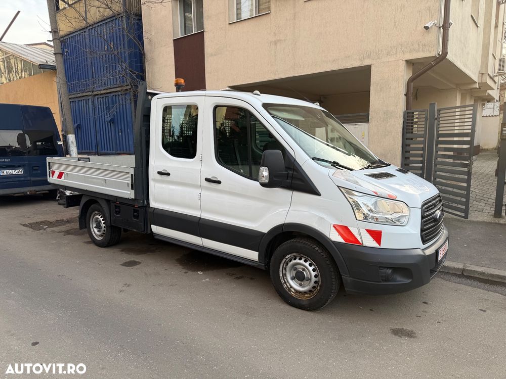 Ford Transit an 2020 L3 Unic Proprietar Dokka 7 locuri punte dubla bena camioneta basculabila NU Mercedes VW IVECO 35c Peugeot 131cai Carte Service Fără probleme - 14