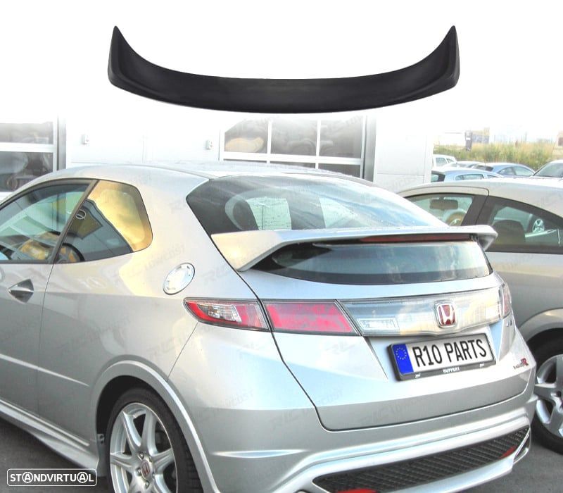 AILERON SPOILER TRASEIRO HONDA CIVIC 8 HATCHBACK 08-12 LOOK R - 1