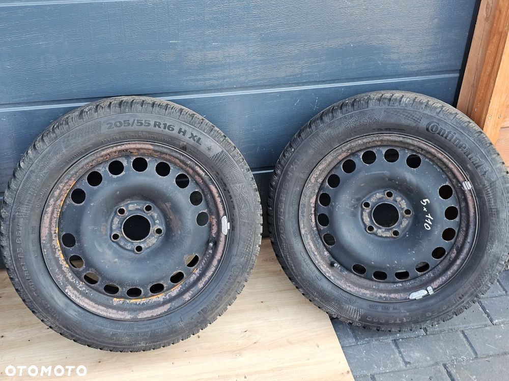 KOŁA FELGI STALOWE 16 OPONY ZIMOWE OPEL VECTRA C SIGNUM ASTRA H MERIVA B ZAFIRA A B 5x110 ET37 205/55/16 - 2