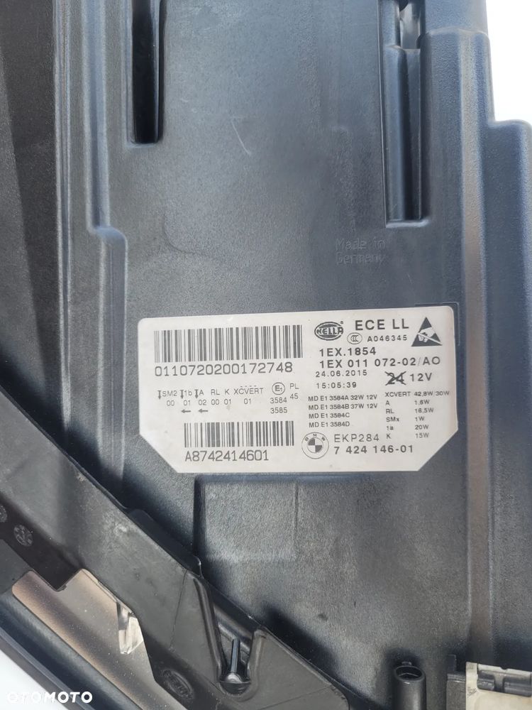 BMW F10 F11 LAMPA PRAWA ADAPTIVE LED  FULL 7424146 - 3