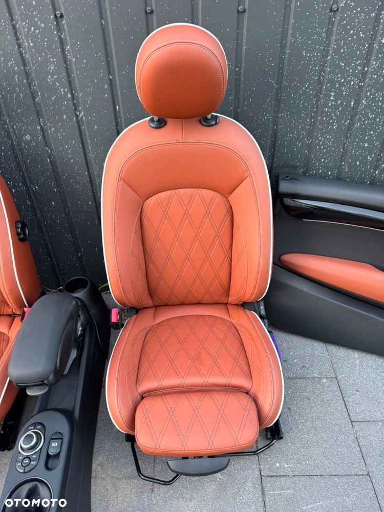 FOTELE TAPICERKA MINI COOPER ONE F56 BEV SPORT GRZANE HARMAN CHESTER BROWN - 3