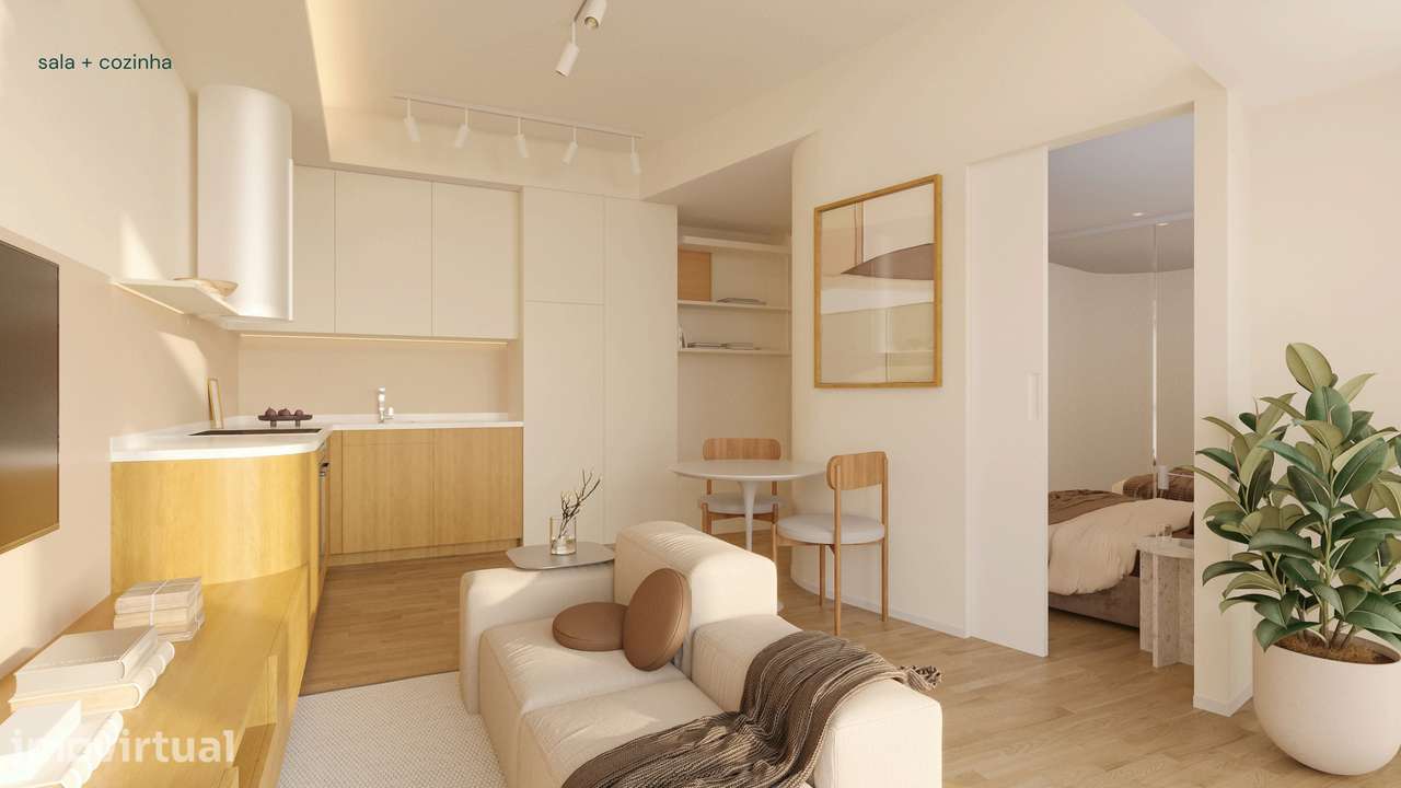 Apartamento T1 com ar condicionado e elevador - Grande imagem: 3/6
