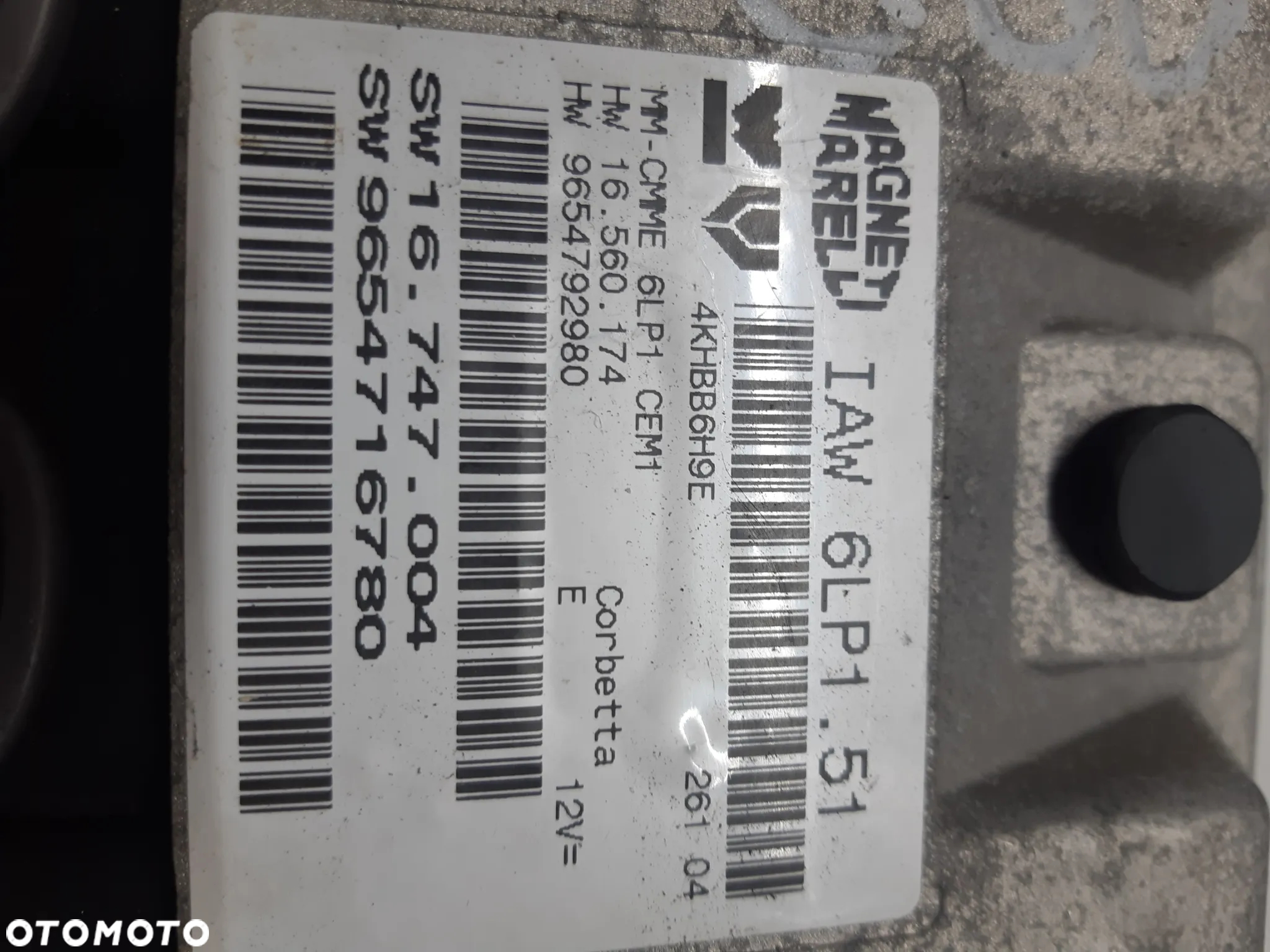 Sterownik Komputer Silnik Peugeot 2.0 16v 0307CC 9654792980 - 2