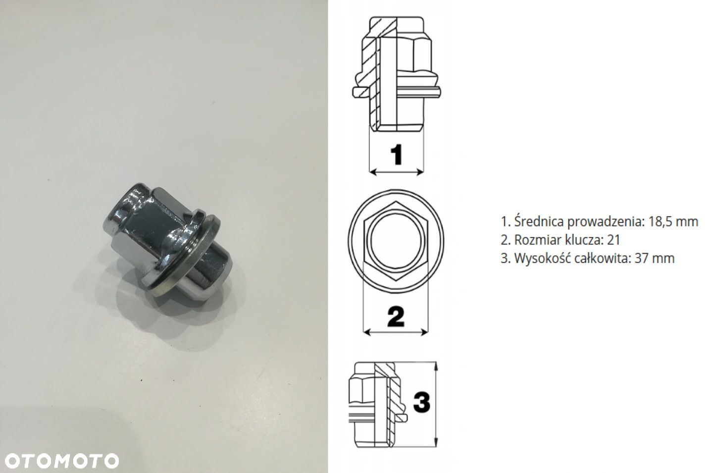 NAKRĘTKI DO FELG ALUMINIUM M12x1.5 CITROEN 24szt - 10