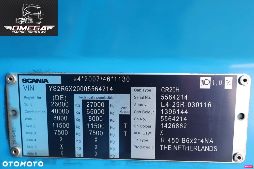 Scania R 450 Hakowiec // Oś skrętna // MEILLER // Klima postojowa / - 5